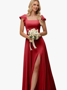 Amazon Lorie Satin Bridesmaid Dress